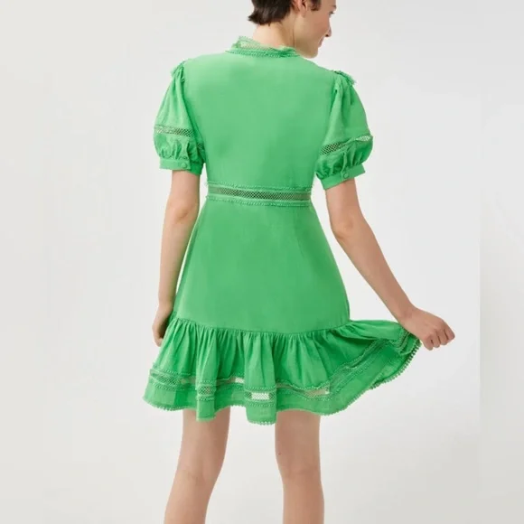 Green Ruffled Dress - Picture 2 of 10